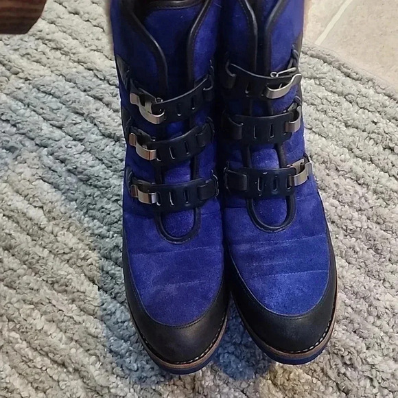 NIKE AIR Cole Haan Blue Suede Wedge - Picture 5 of 9